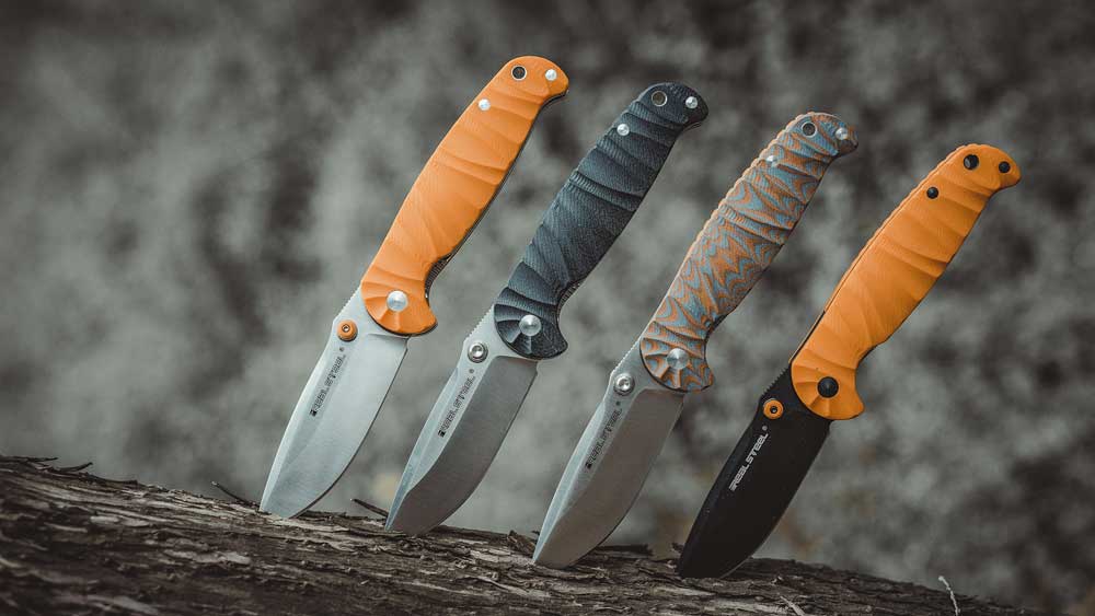 H6 Grooved Orange, Black Blade