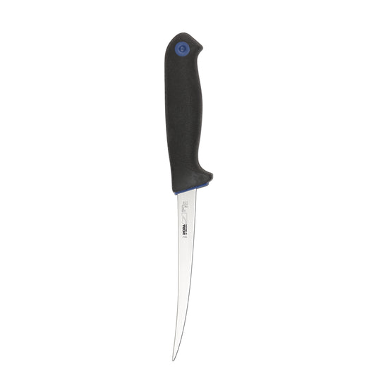 Narrow Fillet Knife, Elastomer Handle, Black